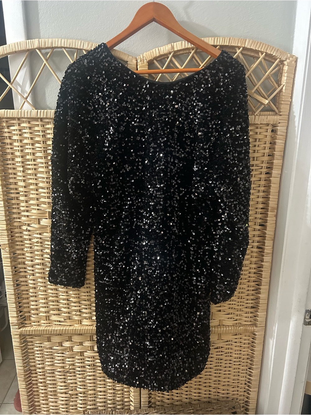 H & M Ladies Black Shimmering Holiday /Party Dress size XL
